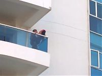 Couple fucking on balcony