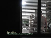 My wife cooks dinner naked for the step mom loving voyeur outside