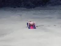 Filming beach masturbation from drone and was caught, compilation